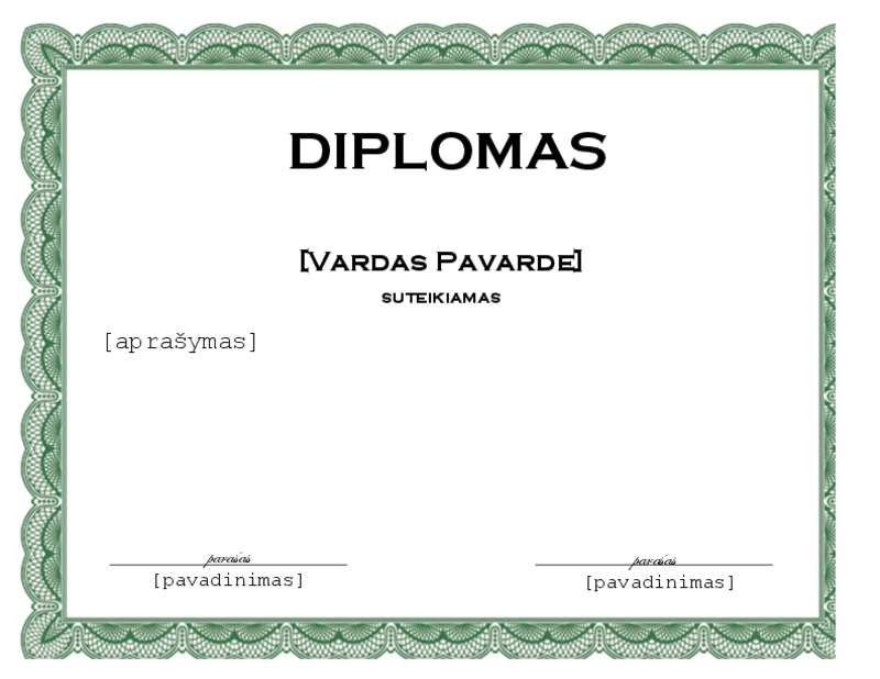 Diplomas - oficialus